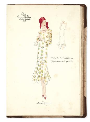 (DESIGN / FASHION / ART DECO.) Croquis Parisiens: Dress Edition for the Spring / Summer Season 1930.